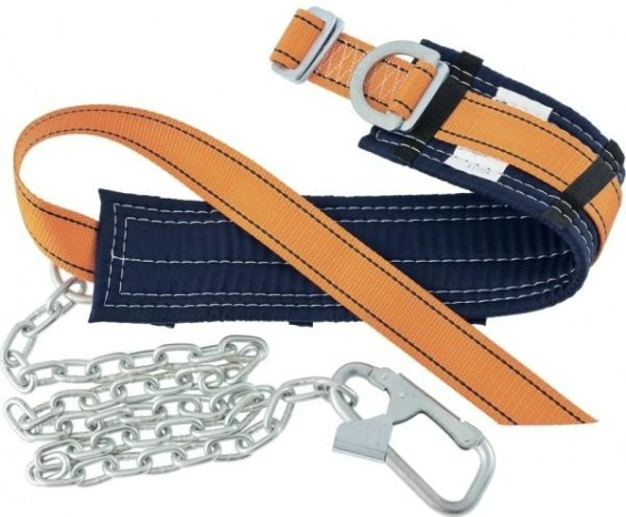 Пояс страховочный СИБРТЕХ УП I удерживающая привязь безлямочная, из стальной цепи [89502]