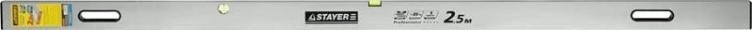 Правило STAYER GRAND 2.5 с ручками 2.5 м, [10752-2.5]