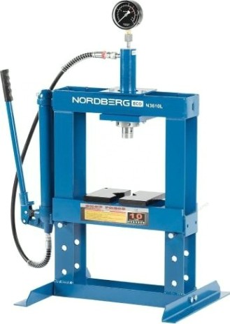 Пресс гидравлический настольный NORDBERG N3610L 10 тонн, ручной насос [ЦБ-0008607]