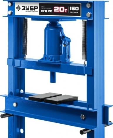 Пресс гидравлический ЗУБР ПГД-20 с домкратом и возвратными пружинами, 20т [43070-20]