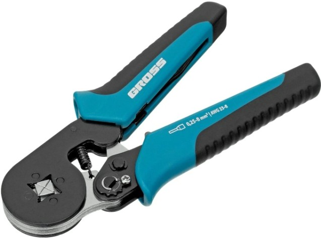 Пресс-клещи GROSS 17724 для обжима наконечников электропроводов 0,25-8 мм2 Пресс-клещи GROSS 17724 для обжима наконечников электропроводов 0,25-8 мм2