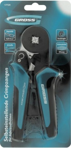 Пресс-клещи GROSS 17724 для обжима наконечников электропроводов 0,25-8 мм2 Пресс-клещи GROSS 17724 для обжима наконечников электропроводов 0,25-8 мм2