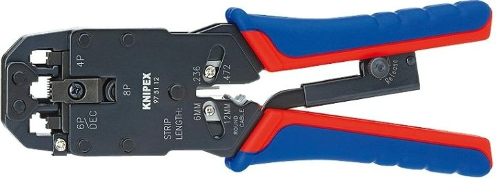 Пресс-клещи KNIPEX 975112SB для штекеров типа rj [KN-975112SB]