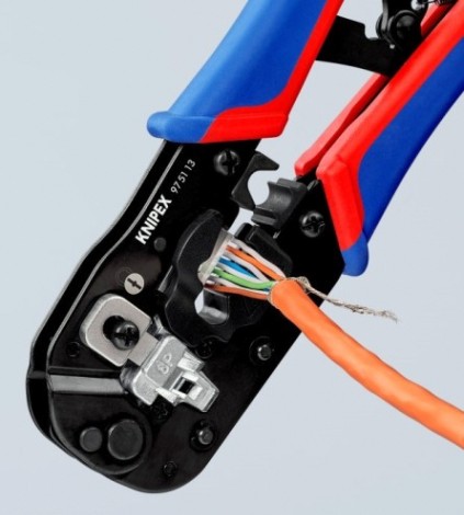 Пресс-клещи KNIPEX KN-975113 3-в-1, для штекеров RJ 45 Пресс-клещи KNIPEX KN-975113 3-в-1, для штекеров RJ 45