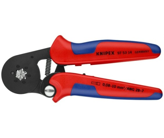 Пресс-клещи KNIPEX KN-975314SB для контактных гильз DIN 46228