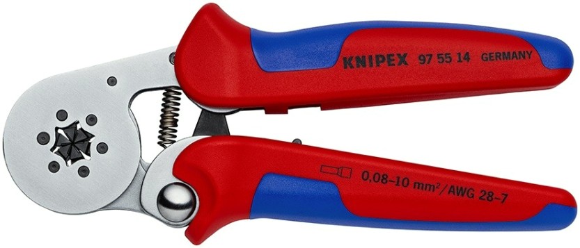 Пресс-клещи KNIPEX KN-975514SB для контактных гильз DIN 46228