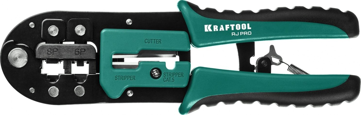 Пресс-клещи KRAFTOOL RJ-Pro универсальные rj45, rj11/rj12 [22698]