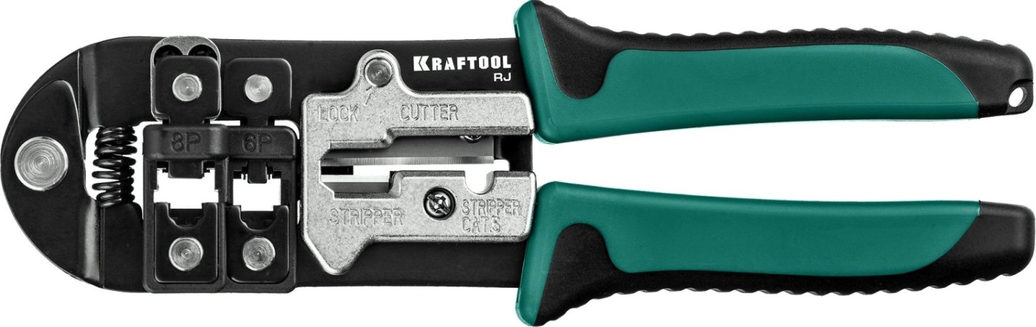 Пресс-клещи KRAFTOOL RJ универсальные rj45, rj11/rj12 [22699]