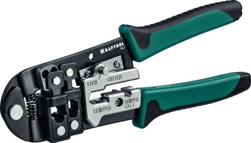 Пресс-клещи KRAFTOOL RJ универсальные rj45, rj11/rj12 [22699]