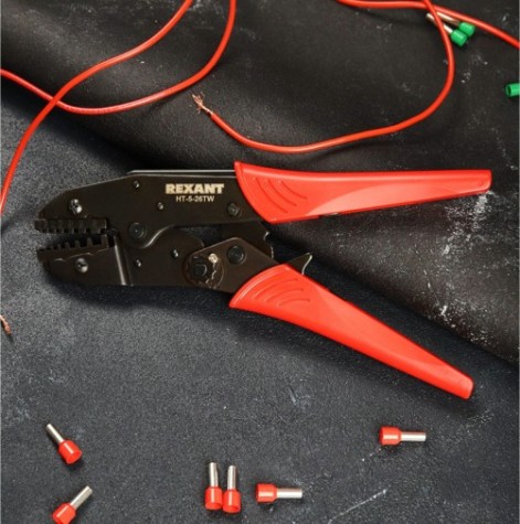 Пресс-клещи REXANT HT-5-26TW для обжима двойных штыревых наконечников [12-3222]