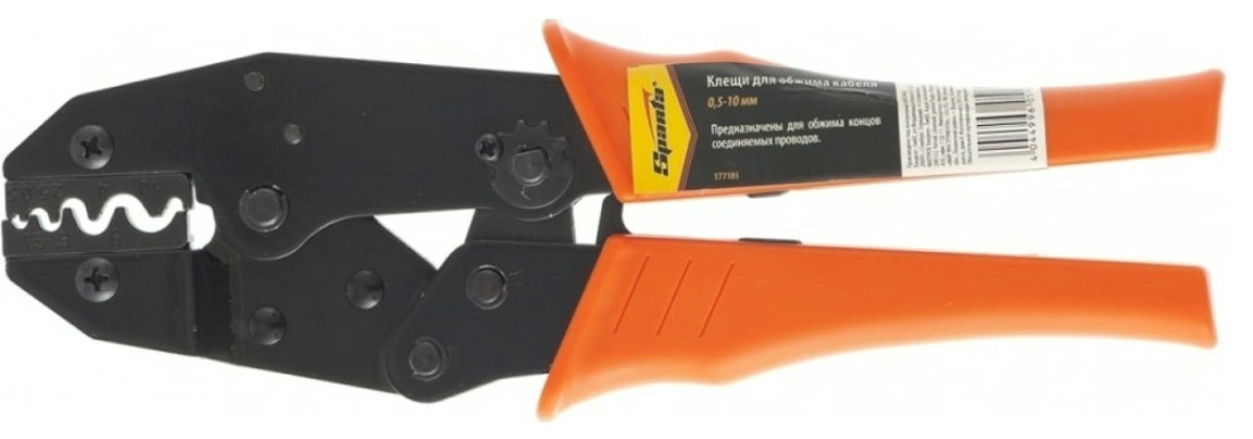 Пресс-клещи Sparta 0,5–10 мм для обжима электрокабеля [177105]