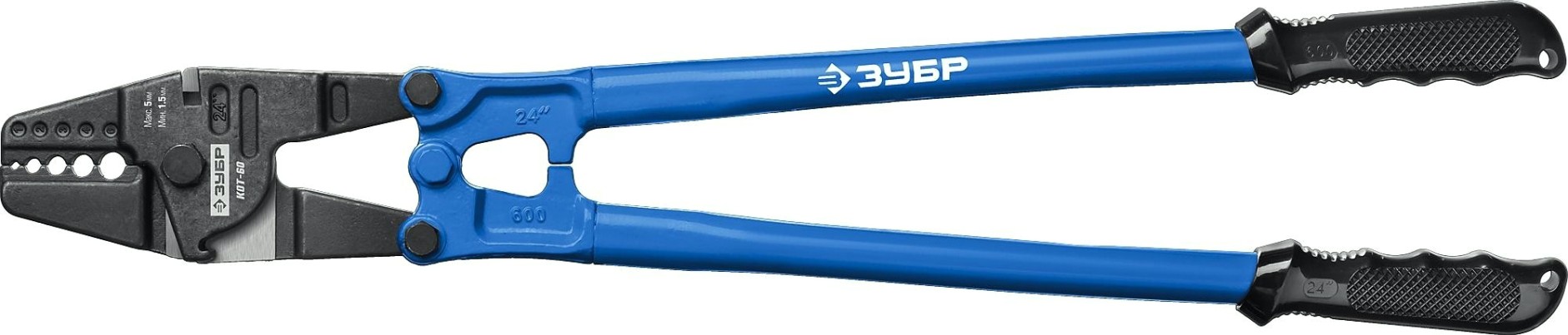 Пресс-клещи ЗУБР ПРОФЕССИОНАЛ кот-60 обжимные для тросовых зажимов, 600 мм. [23348-60]