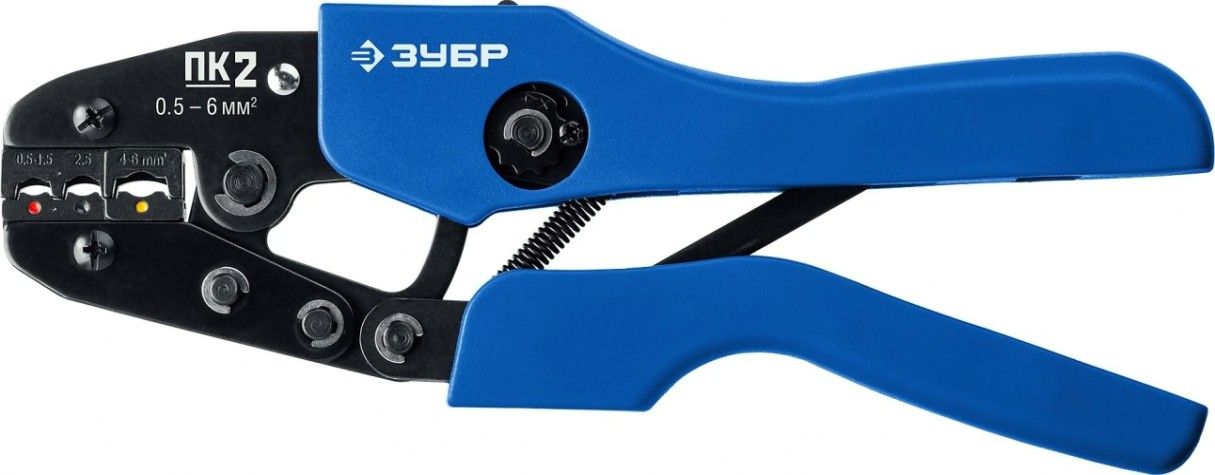 Пресс-клещи ЗУБР Профессионал ПК-2 для изолированных наконечников и муфт [45456-2]
