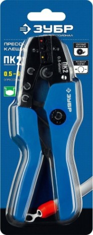 Пресс-клещи ЗУБР Профессионал ПК-2 для изолированных наконечников и муфт [45456-2]