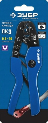 Пресс-клещи ЗУБР Профессионал ПК-3 для медных наконечников и гильз [45456-3]