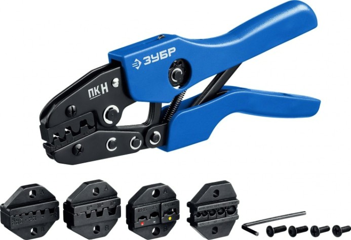 Пресс-клещи ЗУБР Профессионал ПК набор (5 матриц) [45455]