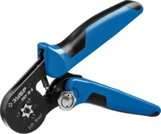 Пресс-клещи ЗУБР ПРОФЕССИОНАЛ пкр-10-6 для втулочных наконечников 0.25-10 мм.кв, [22678]