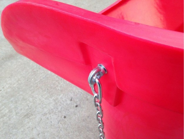 Приемная секция (воронка) POLIMER GROUP «Профи» красная (с цепями) [SMS25]