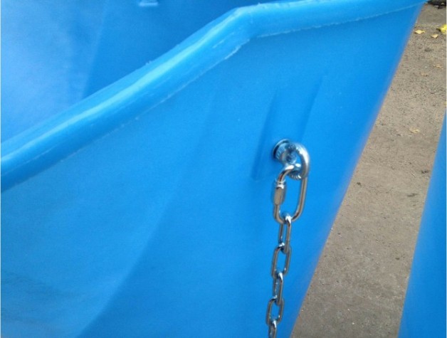 Приемная секция (воронка) POLIMER GROUP «Стандарт» синяя (с цепями) [SMS213]