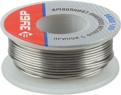 Припой оловянно-свинцовый с канифолью ЗУБР ПОС 60 25 гр. 55420-025 [55420-025]