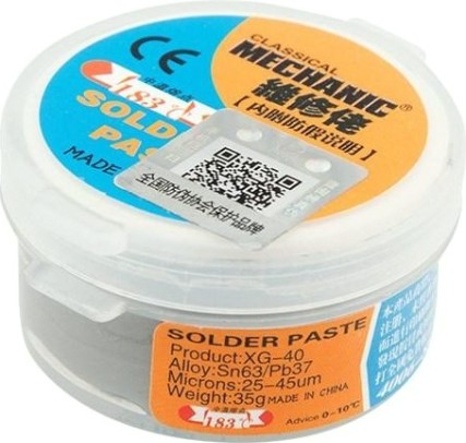 Припой REXANT баночка 35гр (паяльная паста), (олово 63%, свинец 37%), [09-3815]