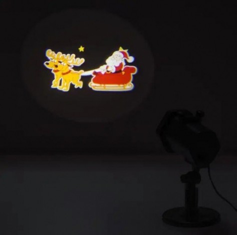 Проектор светодиодный GAUSS HL090 "дед мороз", анимированная картинка, ip44