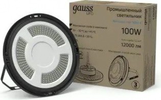 Промышленный светильник светодиодный GAUSS UFO подвесной ufo 100w 12000lm 5000k 175-265v ip65 [821536300]