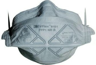 Противоаэрозольная фильтрующая полумаска 3M VFlex® 9101V 25 шт/уп [7100102661]