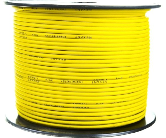 Провод REXANT 01-6532 ПГВА / ПВАМ 1х1.50мм², (бухта 100м), желтый