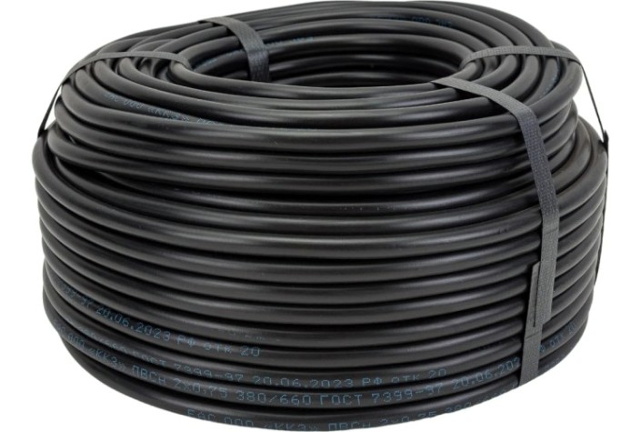 Провод REXANT 01-8031-50 ПВС 2x0,75 мм², черный, 50 м, ГОСТ Провод REXANT 01-8031-50 ПВС 2x0,75 мм², черный, 50 м, ГОСТ