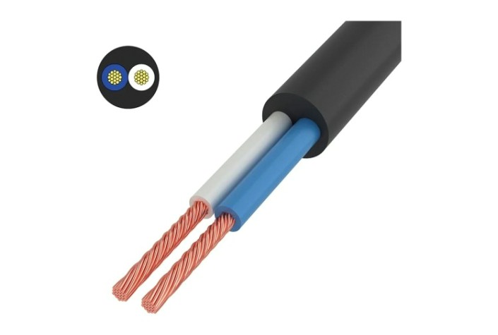 Провод REXANT 01-8033-5 ПВС 2x1,5 мм², черный, 5 м, ГОСТ
