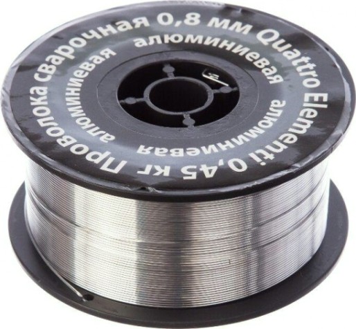 Проволока сварочная для алюминия QUATTRO ELEMENTI 0,8 мм, 0,45 кг, блистер [770-391]