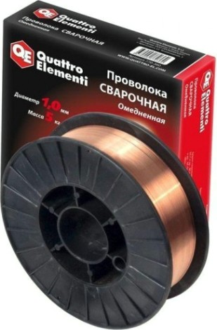 Проволока сварочная омедненная QUATTRO ELEMENTI 1,0 мм, 5,0 кг [770-360]