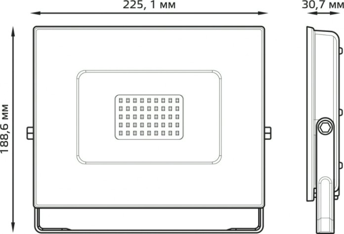 Прожектор GAUSS Elementary 70w 7200lm 6500к 175-265v ip65 черный led [613100370]
