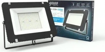 Прожектор GAUSS Qplus 200w 24000lm 6500k 175-265v ip65 черный led [613100200]