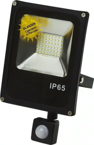 Прожектор GLANZEN FAD-0012-30 SMD IP65 6000K с датчиком движения