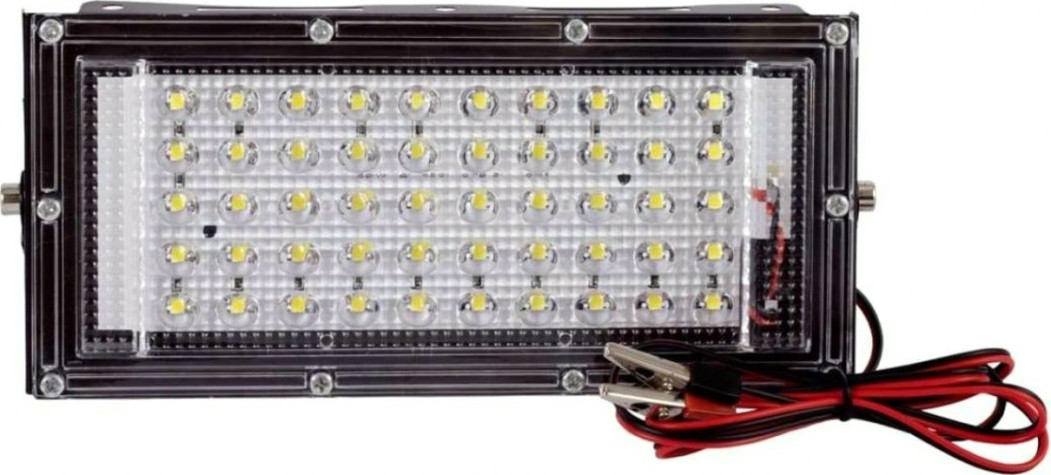 Прожектор GLANZEN FAD-0030-10-12V светодиод. с зажимами "крокодил"