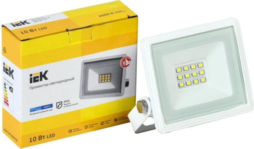 Прожектор IEK СДО 06-10 светодиодный 6500к ip65 бел. [LPDO601-10-65-K01]