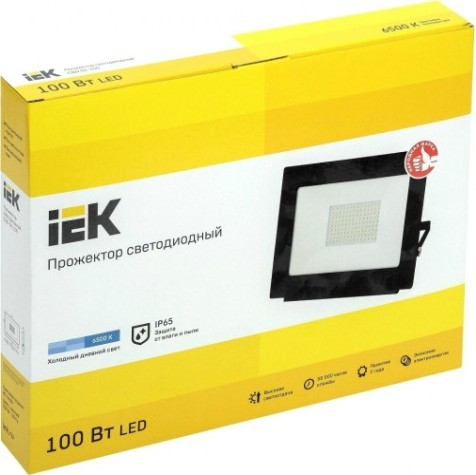 Прожектор IEK СДО 06-100 IP65 6500K черный [LPDO601-100-65-K02]