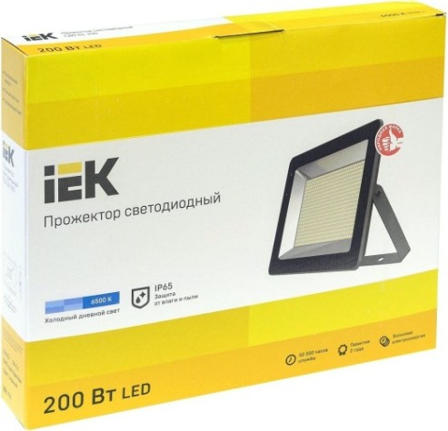 Прожектор IEK СДО 06-200 IP65 6500K черный [LPDO601-200-65-K02]