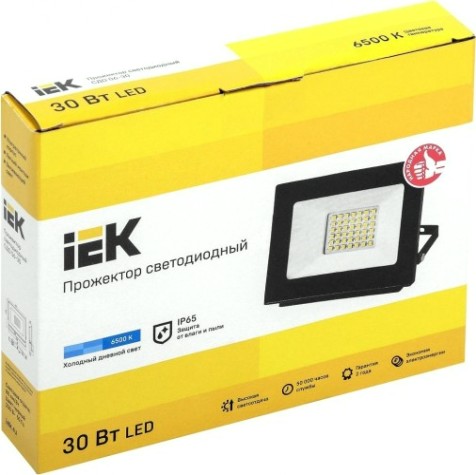 Прожектор IEK СДО 06-30 IP65 6500K черный [LPDO601-30-65-K02]