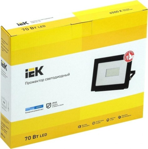 Прожектор IEK СДО 06-70 IP65 6500K черный [LPDO601-70-65-K02]