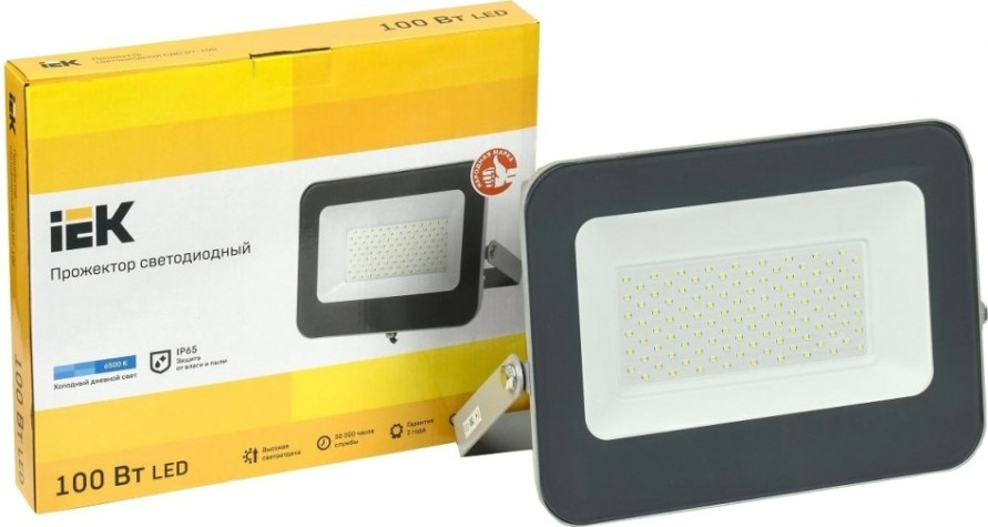 Прожектор IEK СДО 07-100 IP65 6500K серый [LPDO701-100-K03]