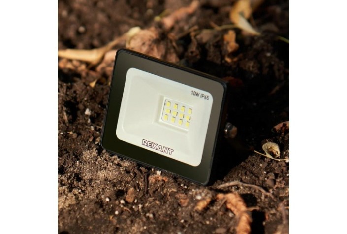 Прожектор REXANT 605-001 светодиодный СДО 10Вт 800Лм 6500К холодный свет