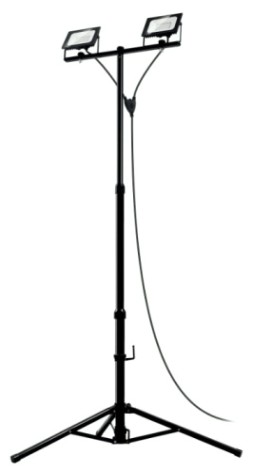 Прожектор ЗУБР ПСК 50х2 2х50Вт 6500К IP65, 1.6м светодиодный на штативе [57145-2-50]