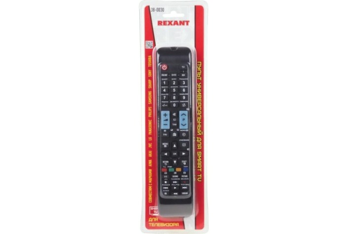 Пульт для телевизора REXANT 38-0030 универсальный с функцией SMART TV (ST-01) 51 кноп.