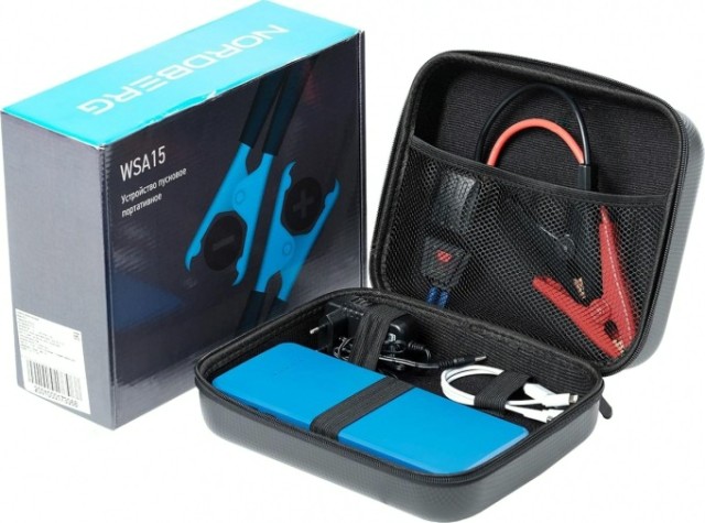 Пусковое устройство NORDBERG WSA15 портативное 5/12v, емкость 15 aч [ЦБ-00016466]