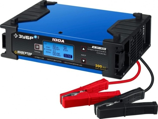 Пускозарядное устройство ЗУБР И-ЗП-300 инверторное [59323]