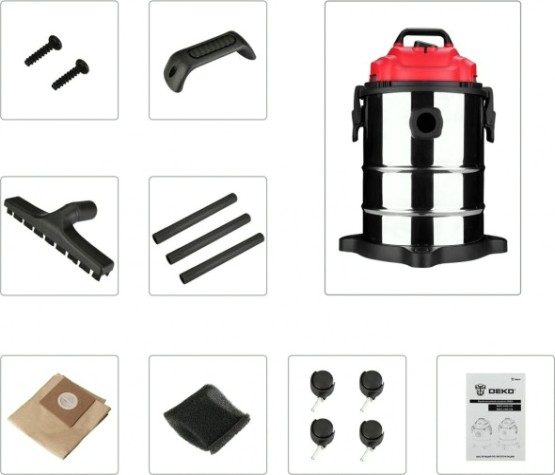 Пылесос для строительных работ DEKO DKVC-1400-15S [015-0030]