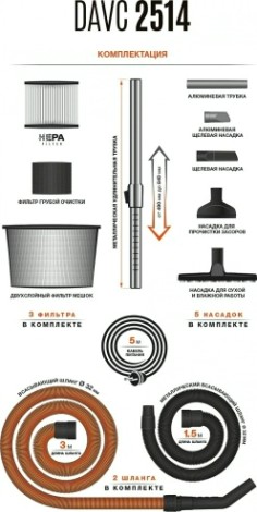 Пылесос сетевой DAEWOO DAVC 2514S Пылесос сетевой DAEWOO DAVC 2514S